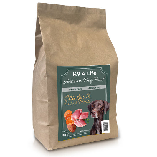 K9 4 Life Chicken & Sweet Potato Artisan Complete Premium Dog Food - Grain Free - 2KG