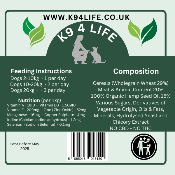 Dog Hemp Chews Calming Treats for Dogs Anxiety Stress Training Treats - Chicken - 320g