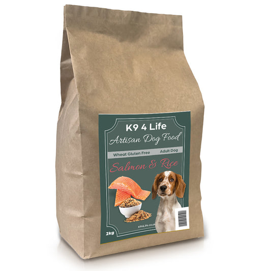 K9 4 Life Salmon & Rice Artisan Complete Premium Dog Food - Wheat Gluten Free - 2.5KG
