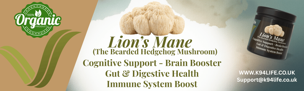 K9 4 Life Lion’s Mane Mushroom Powder For Dogs - Brain Booster, Digestion & Immunity