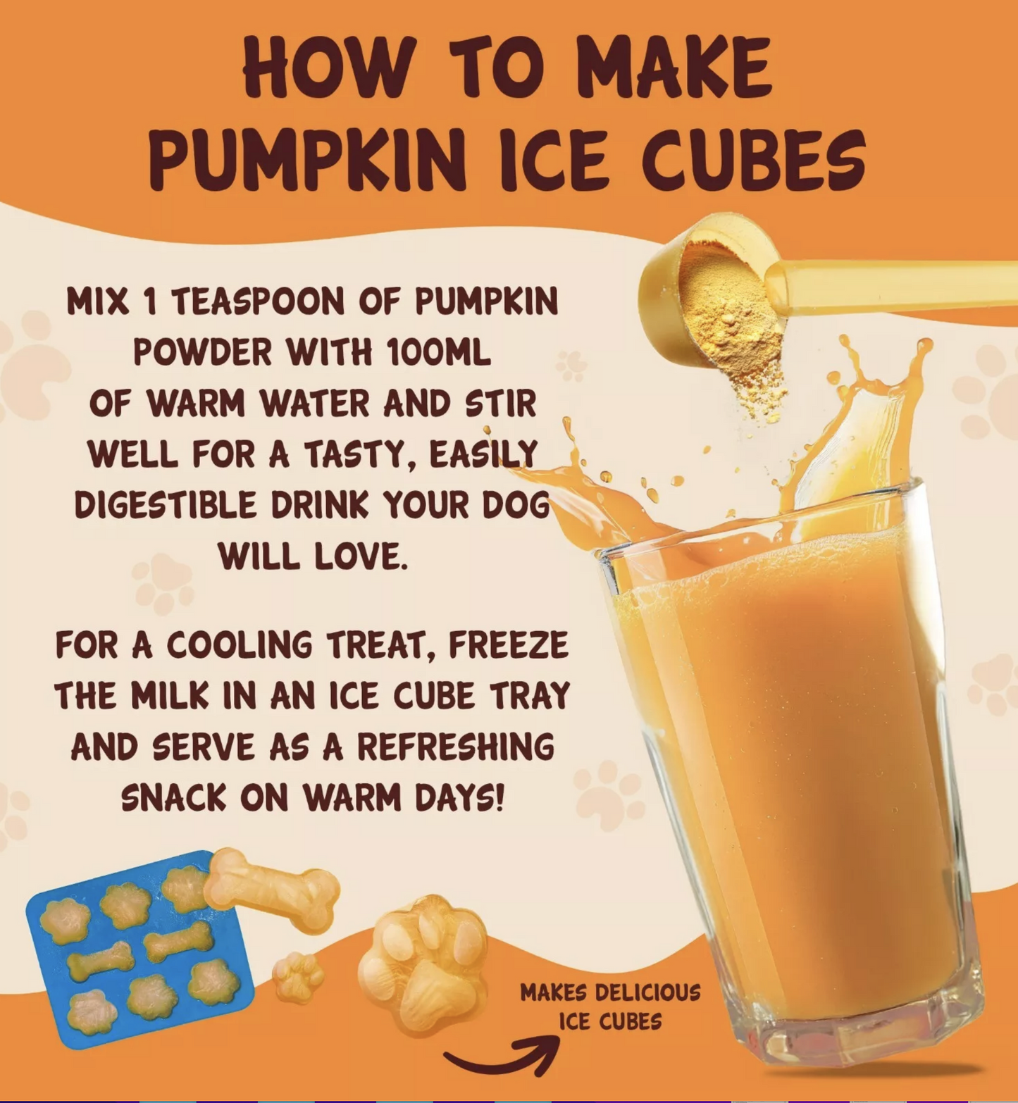 K9 4 Life Pumpkin Powder For Dogs, High Fibre, Natural Digestive Prebiotic Supplement, Stops Scooting, Constipation & Diarrhoea.