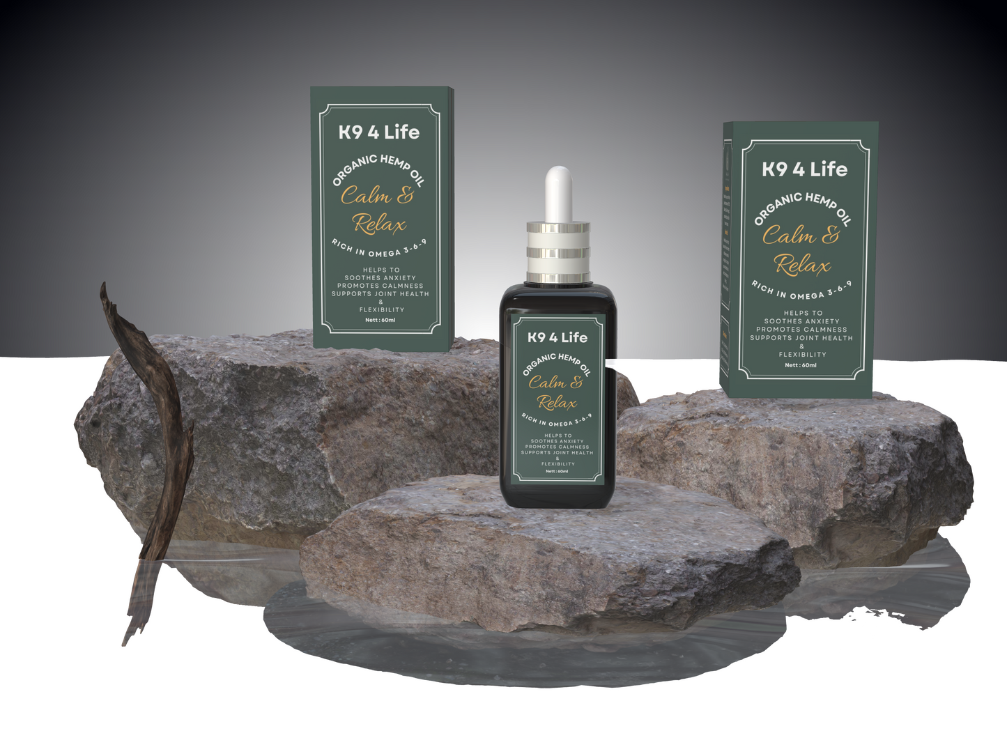 Dog Calming Hemp Oil Supplement | For Dog Emotions, Dog Barking | Omega 3,6,9 | Supports & Maintains Healthy Joints | Add To Food Or Chew's |