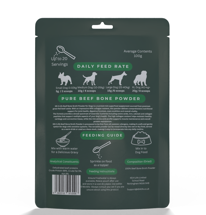 100% Beef Bone Broth Powder - Collagen Rich Superfood - Makes 4 Litres