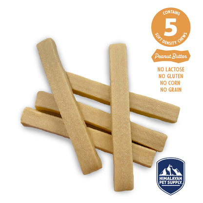 Himalayan Dog Yoghurt Sticks - PEANUT BUTTER Flavour Natural Pre and Probiotic Softer Chew