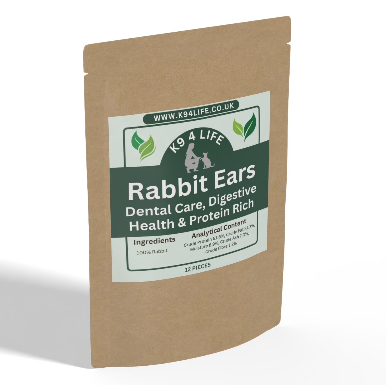 Rabbit Ears with Fur for Dogs | Natural Hypoallergenic Chews | K9 4 ...