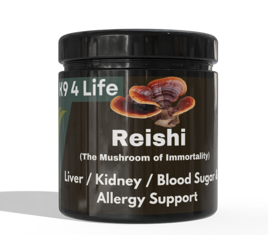 K9 4 Life Reishi Mushroom Powder For Dogs - Kidney, Liver, Blood Sugar & Allergy Support