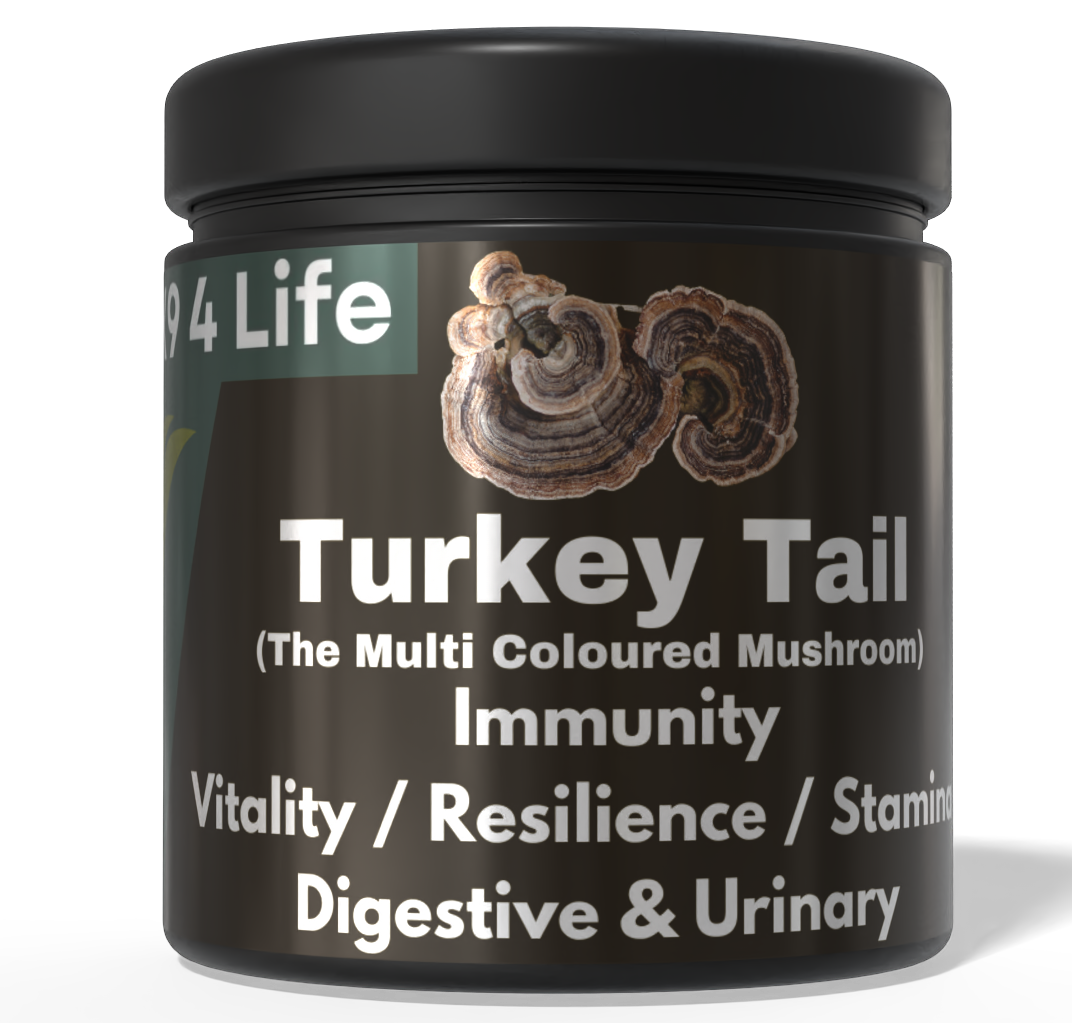 K9 4 Life Turkey Tail Mushroom Powder For Dogs - Vitality - Immunity - Gut - Urinary Health