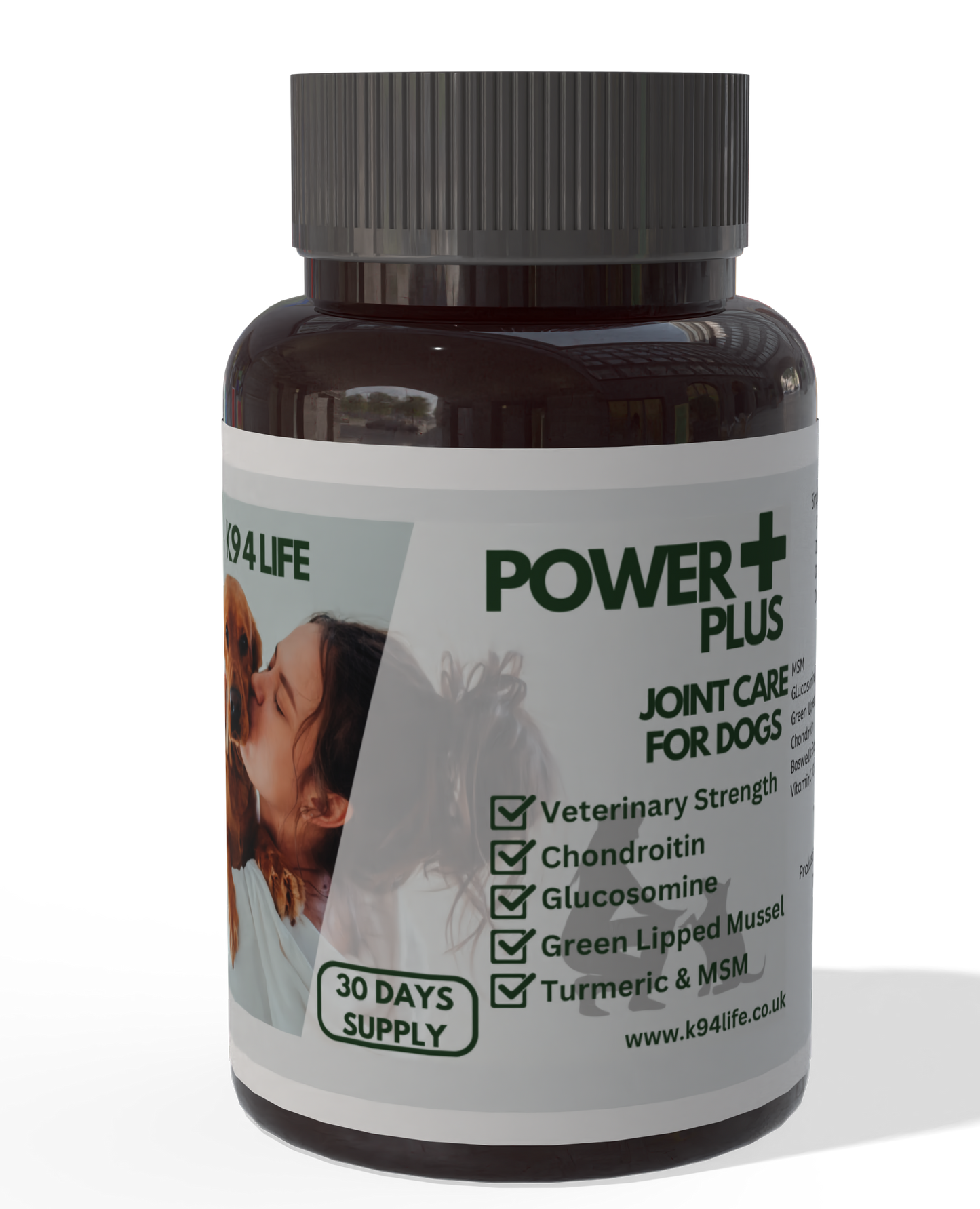 Power Plus Joint Care Supplement for Small Dogs - for Stiff Joints and Movement with Glucosamine, Chondroitin, MSM, Turmeric and Green Lipped Mussel.