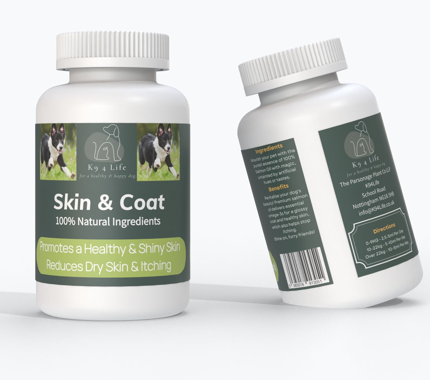 Premium Organic Salmon Oil For A Dogs Healthy Skin & Coat To Help Stop Itching & Scratching