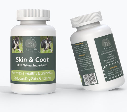 Premium Organic Salmon Oil For A Dogs Healthy Skin & Coat To Help Stop Itching & Scratching