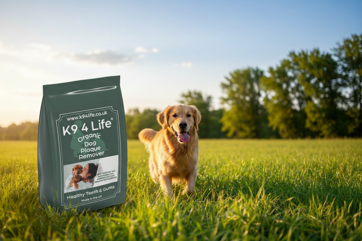 Summer dog with Plaque Remover